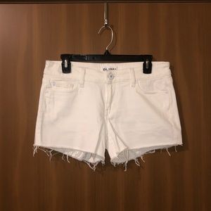 White denim shorts